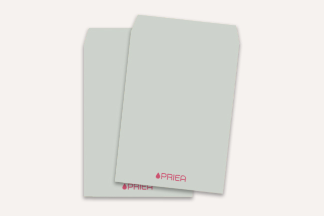 角2カラー・ホワイト封筒